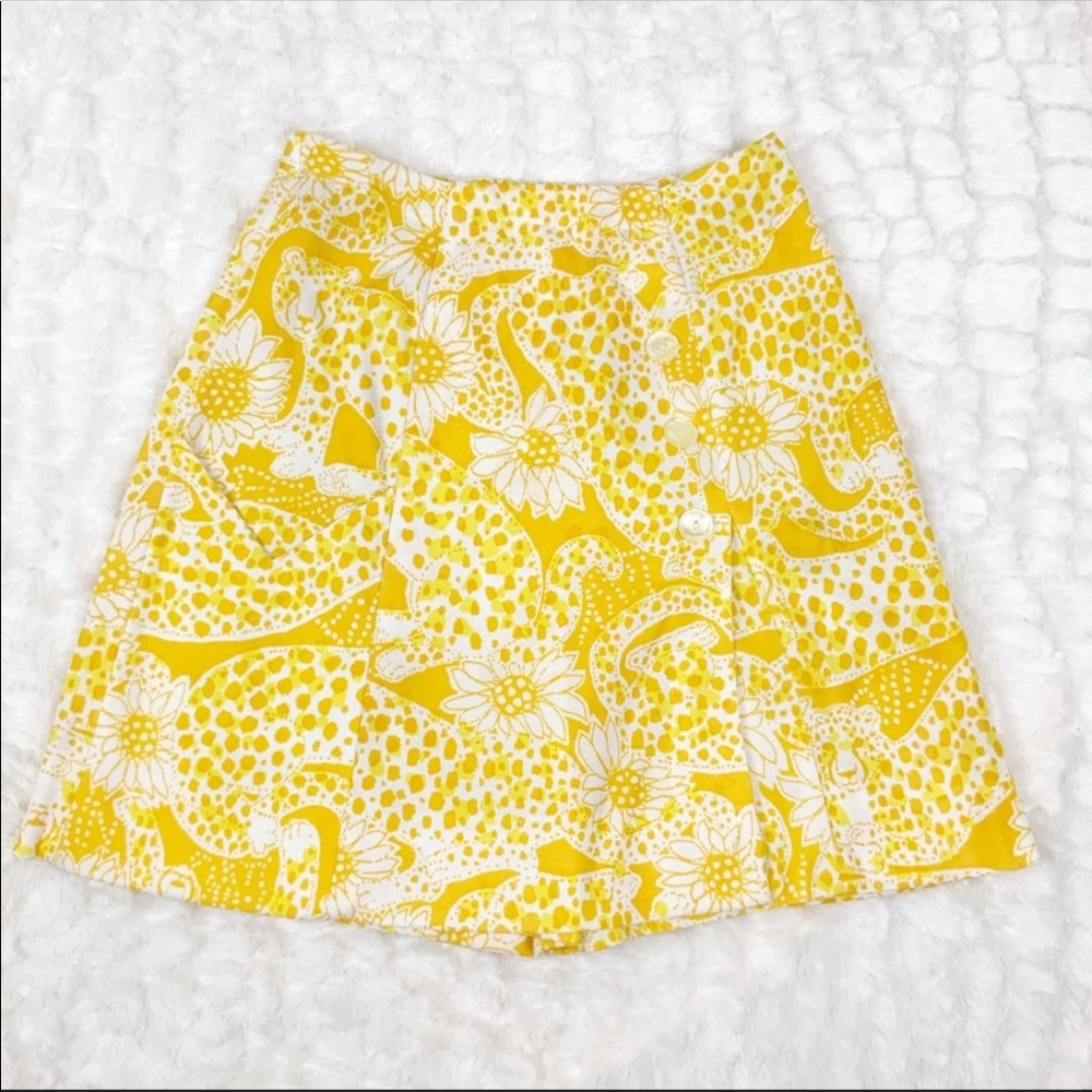 Vintage 60’s The Lilly rare cheetah daisy skort